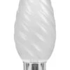Luxram 25W 240V SES E14 Twisted Pearl Matt Candle Light Bulb