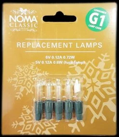 Noma G1 6v 0.12a 0.72W 5 Clear Lamps