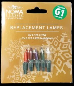 Noma G1 6v 0.12a 0.72W 5 Multi Colour Lamps