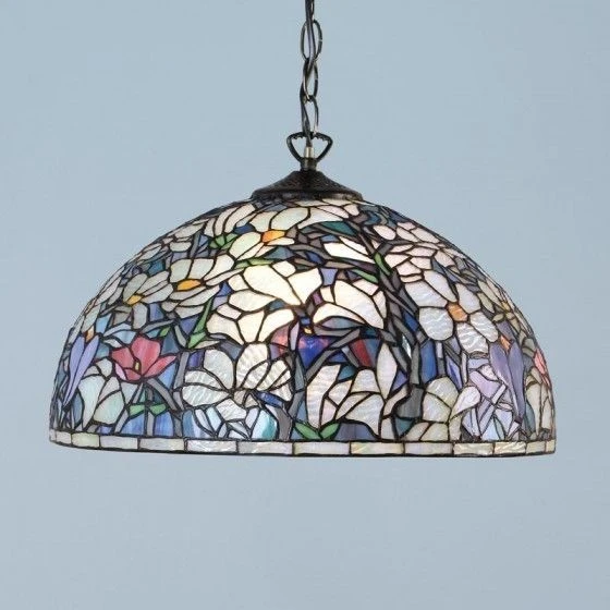 Interiors 1900 Magnolia 40cm Pendant Tiffany Light 1 Interiors 1900 Magnolia 40cm Pendant Tiffany Light