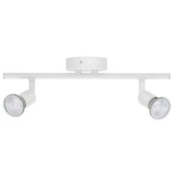 BELL 10379 Luna Twin GU10 White 2Lt Ceiling Fitting, 36 Cm