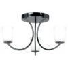 Endon Lighting 1731-3BC Modern 3 Light Black Chrome Ceiling Light