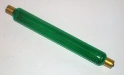 GE 221mm Tubular Double Ended 60W S15 Translucent Green Striplite