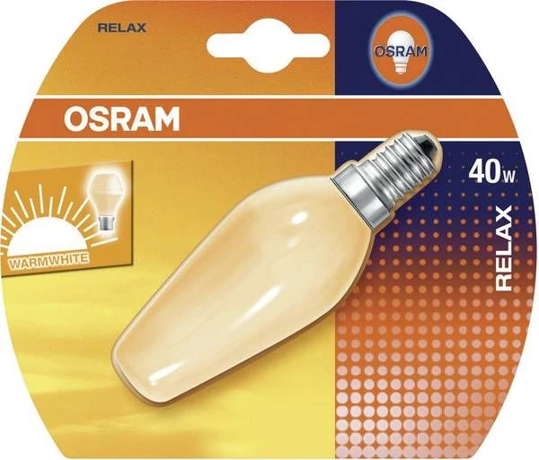 Osram Relax 40W E14 SES 340Lm Dimmable Warm White Candle Light Bulb 1 Osram Relax 40W E14 SES 340Lm Dimmable Warm White Candle Light Bulb