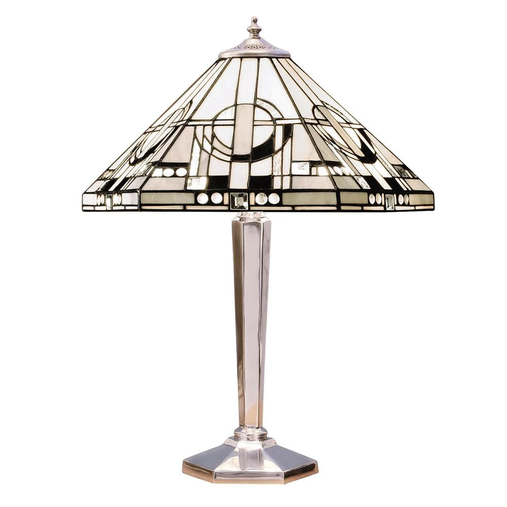 Interiors 1900 TM25M-AL133M Tiffany Metropolitan Medium Table Lamp 2 Interiors 1900 TM25M-AL133M Tiffany Metropolitan Medium Table Lamp - Image 2