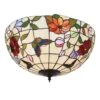 Interiors 1900 TV158L-FL1 Tiffany Butterfly Large 2Lt Flush Light
