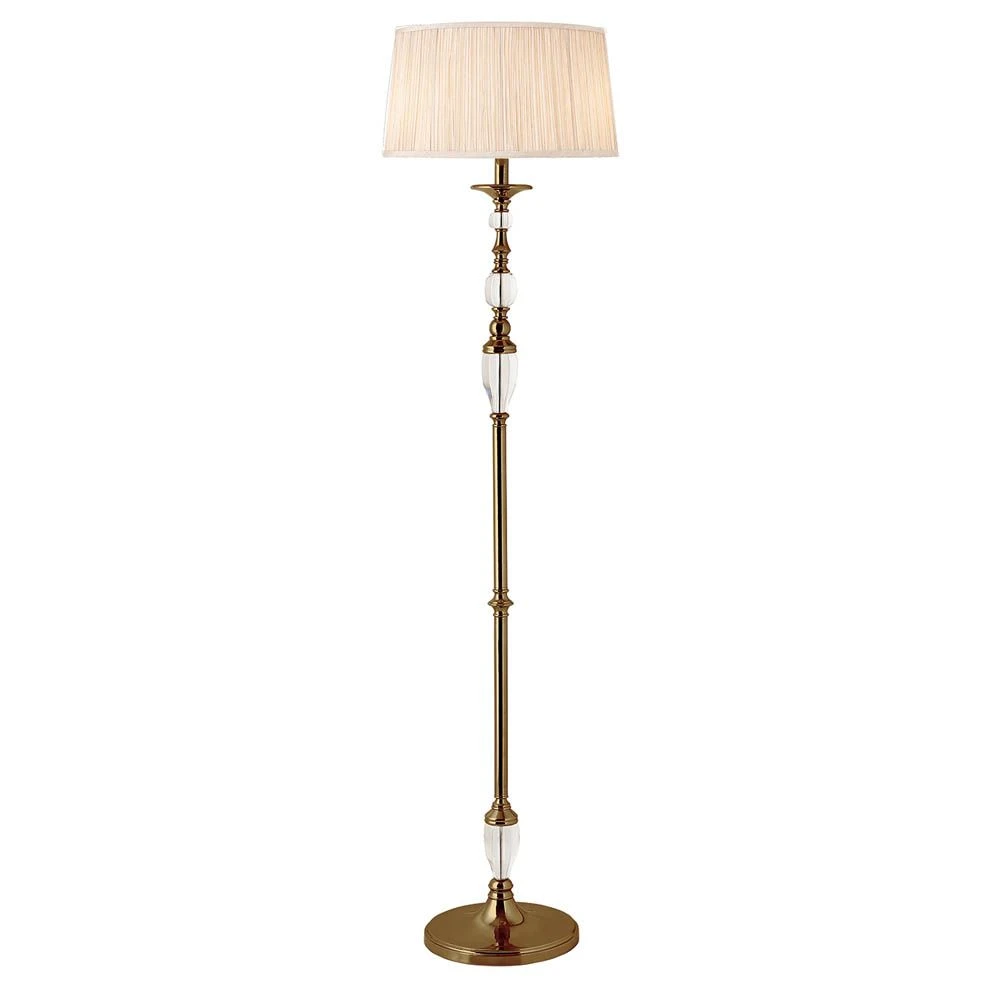 Interiors 1900 LX123SHW-70249 New Classics Polina Antique Brass Floor Lamp & Beige Shade 1 Interiors 1900 LX123SHW-70249 New Classics Polina Antique Brass Floor Lamp & Beige Shade