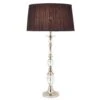 Interiors 1900 70814-LX124BS New Classics Polina Nickel Large Table Lamp & Black Shade