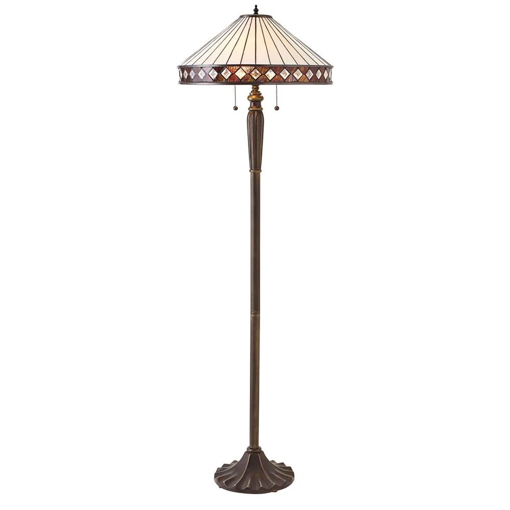 Interiors 1900 T004SH50-FB05 Tiffany Fargo Floor Lamp 1 Interiors 1900 T004SH50-FB05 Tiffany Fargo Floor Lamp