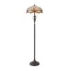 Interiors 1900 T056SH50-DK1F Tiffany Dragonfly Beige Floor Lamp