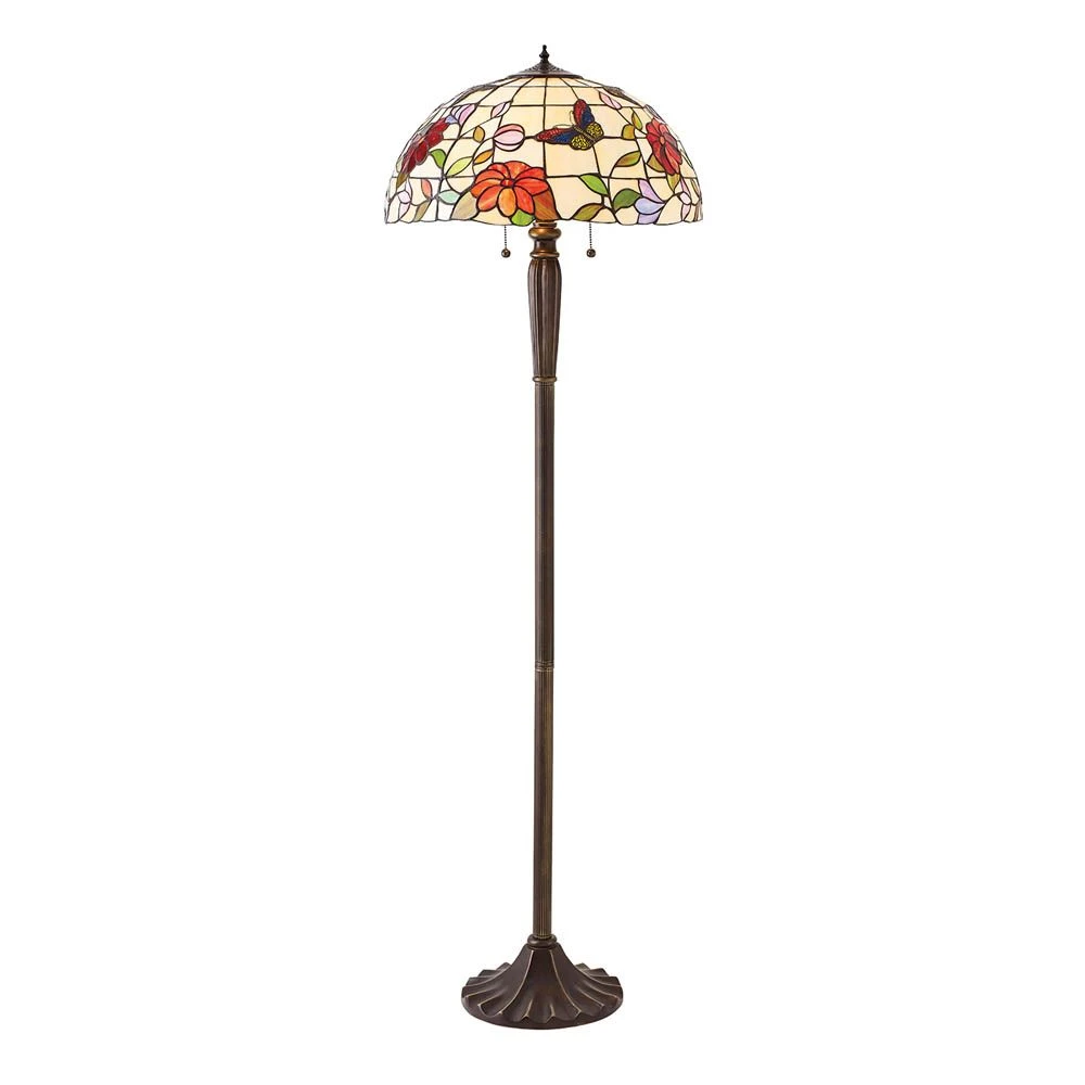 Interiors 1900 TV158L-FB05 Tiffany Butterfly Floor Lamp 1 Interiors 1900 TV158L-FB05 Tiffany Butterfly Floor Lamp
