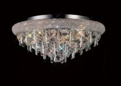 Diyas IL31446 Alexandra Polished Chrome/Crystal 7 Light Ceiling Light