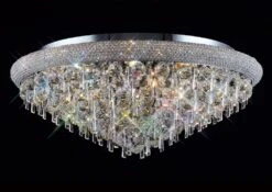 Diyas IL31448 Alexandra Polished Chrome/Crystal 16 Light Ceiling Light