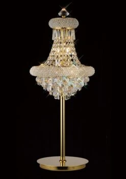 Diyas IL32103 Alexandra French Gold/Crystal 6 Light Table Lamp