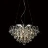 Diyas IL30015 Atla Polished Chrome / Crystal 8 Light Flush Pendant Light