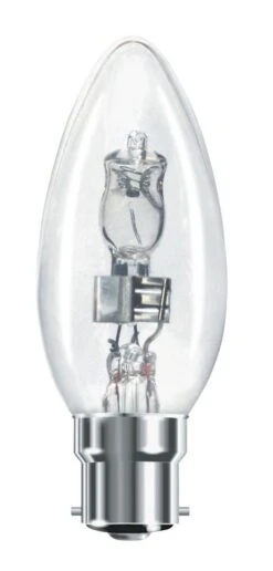 BELL 05190 18W = 25W BC/B22 Dimmable 35mm Candle Clear Light Bulb
