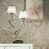 Interiors 1900 UL1TNSHW-UL1T2N New Classics Oksana Nickel Twin Table Lamp & White Shades
