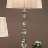 Interiors 1900 LX123SHW-LX124BS New Classics Polina Nickel Large Table Lamp & Beige Shade