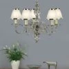 Interiors 1900 UL1PNSHW-CA20P5N New Classics Tilburg Nickel 5Lt Pendant & White Shades
