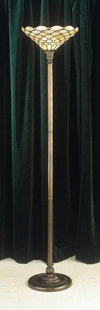 Interiors 1900 TO6/M-FL395 Tiffany Pearl Uplighter Floor Lamp 1 Interiors 1900 TO6/M-FL395 Tiffany Pearl Uplighter Floor Lamp
