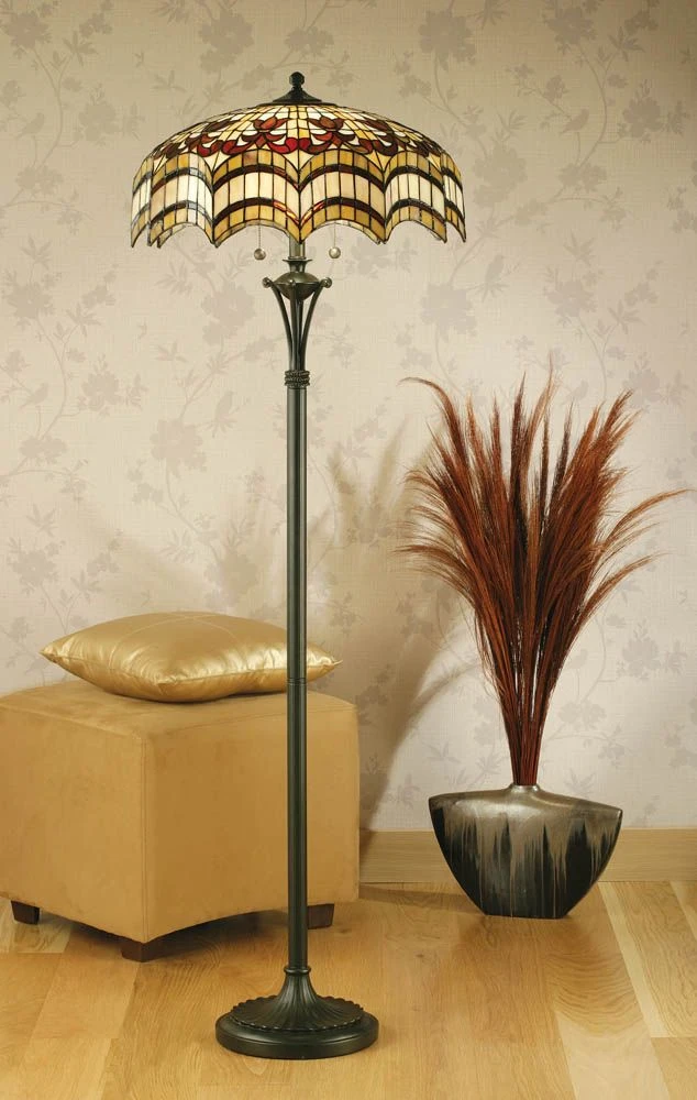 Interiors 1900 TG67SHFL-FB10 Tiffany Vesta Floor Lamp 1 Interiors 1900 TG67SHFL-FB10 Tiffany Vesta Floor Lamp