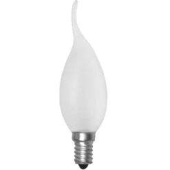 Bent Tip 40W 240V SES/E14 White Satin Candelux Dimmable Light Bulb