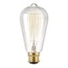 Calex 40w Clear Rustic Vintage Style Squirrel Cage ST64 BC B22 Light Bulb