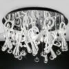 Diyas IL50386 Class Polished Chrome/White Glass/Crystal 20 Light Round Ceiling Light