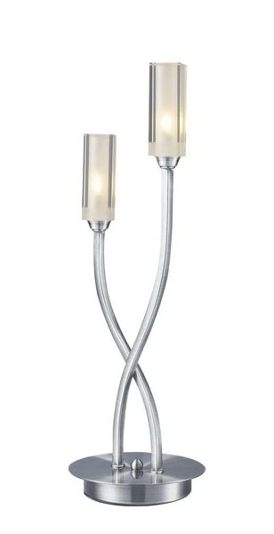 DAR Cooper Satin Chrome 2 Light Table Lamp 1 DAR Cooper Satin Chrome 2 Light Table Lamp