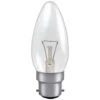60W 35mm Clear Candle Lamp 230-240V BC/B22 2700K Warm White