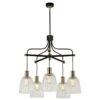 Elstead DOUILLE5 BPB Douille Black / Polished Brass 5 Light Chandelier Light (glass Not Included)