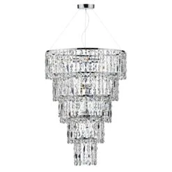Dar Lighting ESC0650 Escala 6 Light Round Crystal Pendant