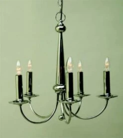 Crimway Lighting EZE 5 Light Nickel Chandelier