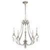 Feiss FE/DEWITT5 DeWitt Sunrise Silver 5 Light Chandelier Light