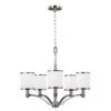 Feiss FE/PROSPECTPK5 Prospect Park Satin Nickel / Chrome 5 Light Chandelier Light
