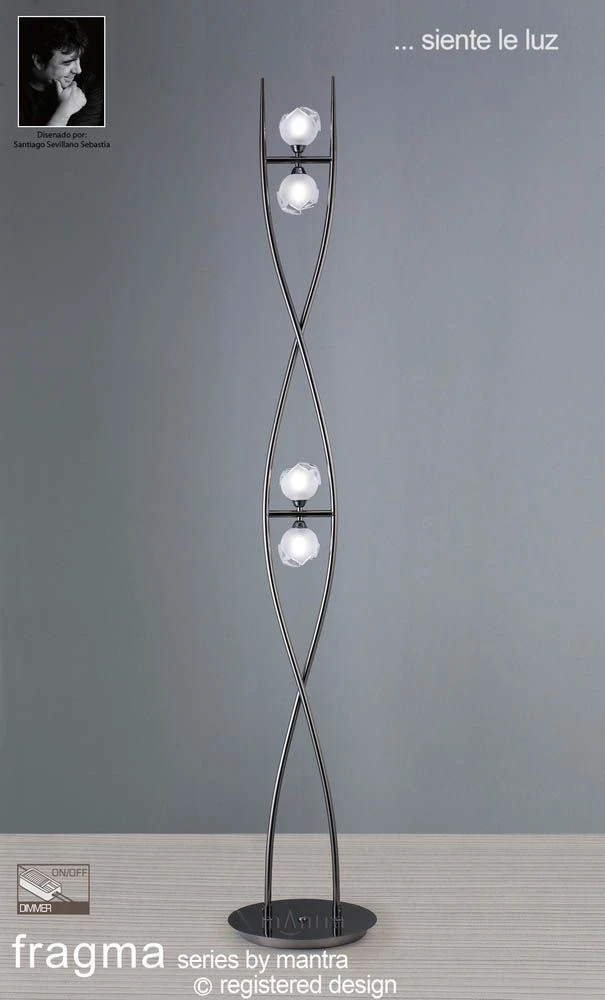Mantra M0816BC Fragma 170cm Black Chrome Floor Lamp 3 Mantra M0816BC Fragma 170cm Black Chrome Floor Lamp - Image 3