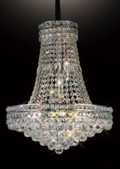 Diyas IL31420 Frances Polished Chrome/Crystal 14 Light Pendant Light