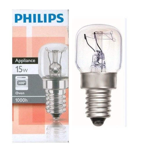 Philips 15W SES E14 300° 2700K Clear Oven Light Bulb 49x22mm 1 Philips 15W SES E14 300° 2700K Clear Oven Light Bulb 49x22mm