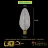 Tibelec 60W SBC B15 45mm Large Clear Candle Light Bulb, Dimmable 2700K