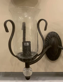 EGLO Bronze Traditional Double Wall Light With Seeded Clear Glass Shades -Light Haven Shop i i m img 0284 scaled