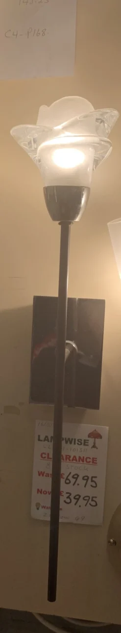 NEWTRA 101311 Single Stem Wall Light, In Brown Finish With A Chrome Backplate