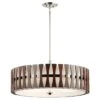 Kichler KL/CIRUS/5P Cirus Auburn Stained Wood 5 Light Pendant/Semi Flush Light