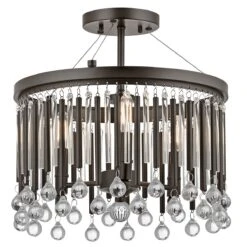 Kichler KL/PIPER/SF Piper Espresso 3 Light Semi Flush Light
