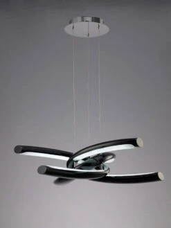 Mantra M3971 Knot Pendant 36W LED 3000K, Gloss Black/White Acrylic/Polished Chrome