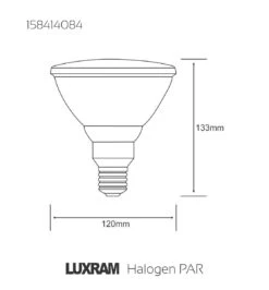 Luxram 80W 240V ES/E27 38° PAR38 Halogen Aluminum Green -Light Haven Shop l l d ld 158414084