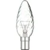 Luxram 25W 240V SBC/B15 Small Bayonet Twisted Clear Candle Light Bulb