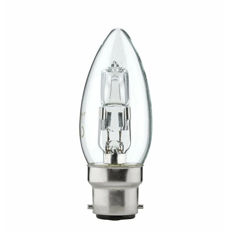Luminizer 42W = 55W BC/B22 Clear Candle Halogen Lamp - Warm White / Dimmable 1 Luminizer 42W = 55W BC/B22 Clear Candle Halogen Lamp - Warm White / Dimmable