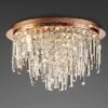 Diyas IL31711 Maddison Rose Gold/Crystal 6 Light G9 Round Ceiling Light