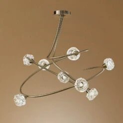Mantra M4070 Maremagnum Ceiling 8 Light G9, Antique Brass