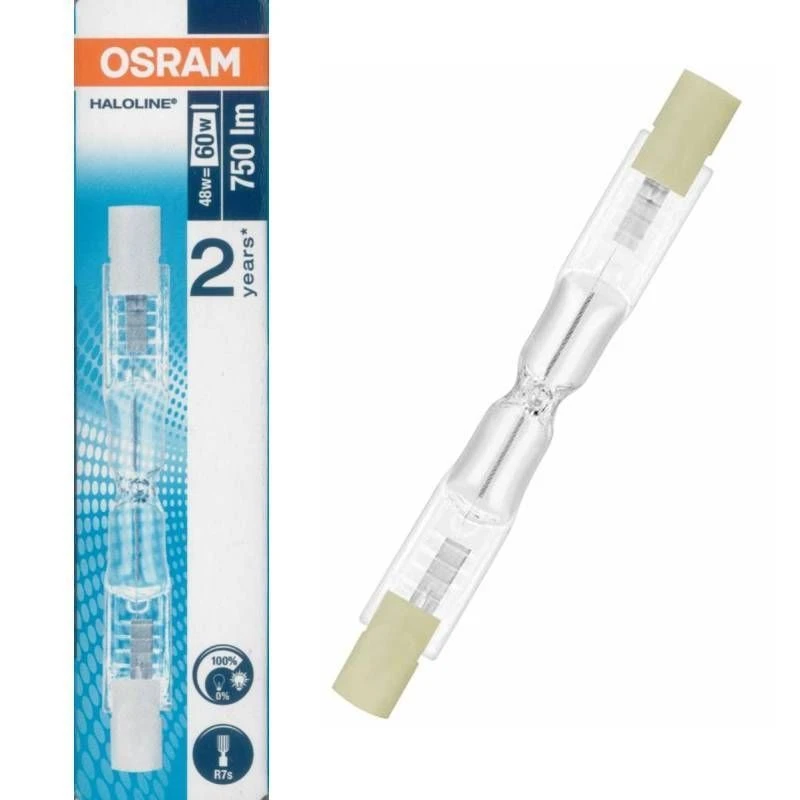 Osram 64684 R7s 48w = 60w Energy Saver Halogen Linear Lamp 1 Osram 64684 R7s 48w = 60w Energy Saver Halogen Linear Lamp